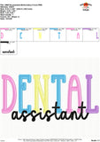 Dental Assistant Embroidery Design 1762AD