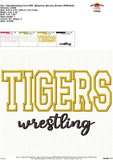 Tigers Wrestling Applique Design 1824AD