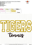 Tigers Tennis Applique Design 1821AD