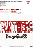 Panthers Baseball Applique Design 1805AD