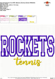 Rockets Tennis Applique Design 1832AD