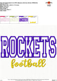 Rockets Football Applique Design 1830AD