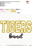 Tigers Band Applique Design 1815AD