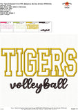 Tigers Volleyball Applique Design 1823AD