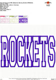 Rockets Applique Design 1825AD