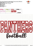 Panthers Football Applique Design 1808AD