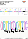 Orthodontics Assistant Embroidery Design 1767AD