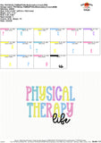 Physical Therapy Life Embroidery Design 1772AD