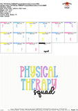 Physical Therapy Squad Embroidery Design 1773AD