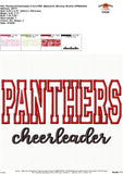 Panthers Cheerleader Applique Design 1807AD