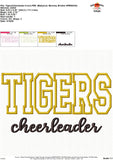 Tigers Cheerleader Applique Design 1818AD