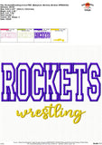 Rockets Wrestling Applique Design 1835AD