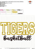 Tigers Basketball Applique Design 1817AD