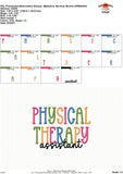 Physical Therapy Assistant Embroidery Design