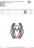 Spider Valentine Satin Stitch Applique Design