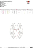 Spider Valentine Bean Stitch Applique Design