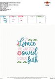By Grace You have been Saved Embroidery Design