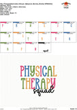 Physical Therapy Squad Embroidery Design