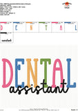Dental Assistant Embroidery Design