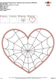 Spider Heart Zigzag Stitch Applique Design