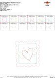 Valentine Stamp Bean Stitch Applique Design