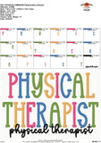 Physical Therapist Embroidery Design