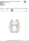 Spider Valentine Zigzag Stitch Applique Design