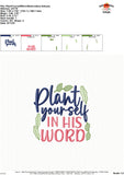 Plant Yourself in His Word Embroidery Design