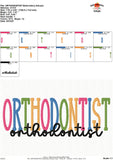 Orthodontist Embroidery Design