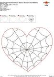 Spider Heart Stitch Applique Design