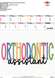 Orthodontics Assistant Embroidery Design