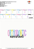 Orthodontics Assistant Embroidery Design 1767AD