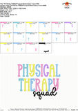 Physical Therapy Squad Embroidery Design 1773AD
