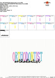 Orthodontist Embroidery Design 1769AD