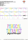 Physical Therapist Embroidery Design