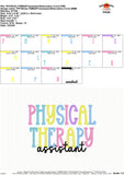 Physical Therapy Assistant Embroidery Design 1771AD