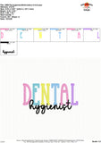 Dental Hygienist Embroidery Design