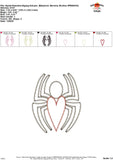 Spider Valentine Zigzag Stitch Applique Design