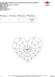 Spider Heart Stitch Applique Design