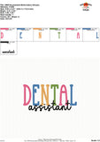 Dental Assistant Embroidery Design