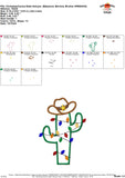 Christmas Cactus Satin Applique Design