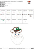 Cowboy Santa Satin Applique Design