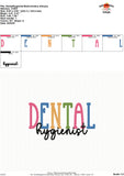 Dental Hygienist Embroidery Design