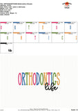Orthodontics Life Embroidery Design