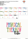 Physical Therapy Life Embroidery Design