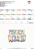 Physical Therapist Embroidery Design