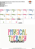 Physical Therapy Assistant Embroidery Design
