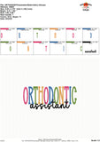 Orthodontics Assistant Embroidery Design