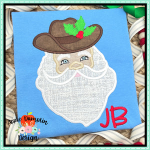 Cowboy Santa Satin Applique Design