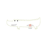 Crocodile Bean Stitch Applique Design